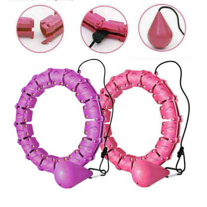 Adjustable weighted smart hula hoop with gravity ball for core and waist workouts