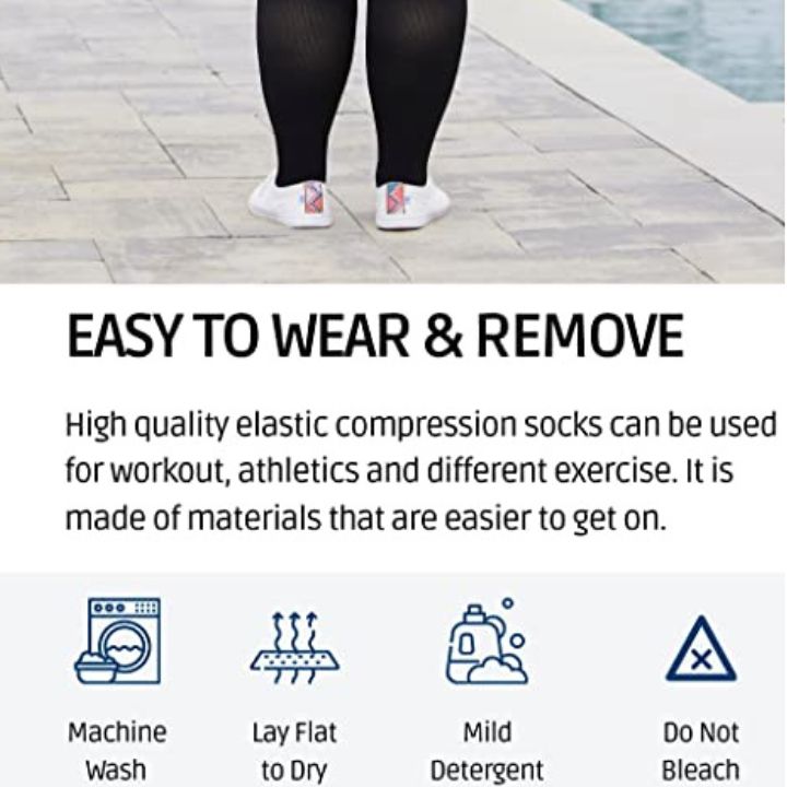Plus-size open-toe 20-30mmHg compression socks for wide calves and edema