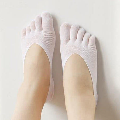 Five-toe compression socks for bunion alignment and blister prevention