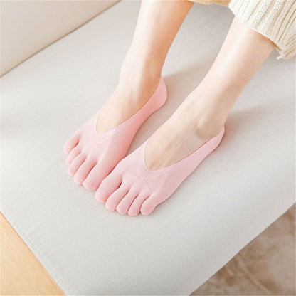 Five-toe compression socks for bunion alignment and blister prevention