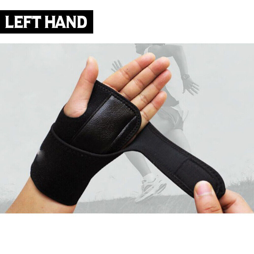 Wrist splint with metal support stabilization brace for carpal tunnel