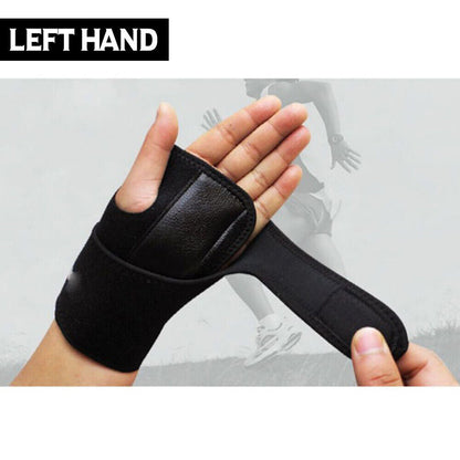 Wrist splint with metal support stabilization brace for carpal tunnel