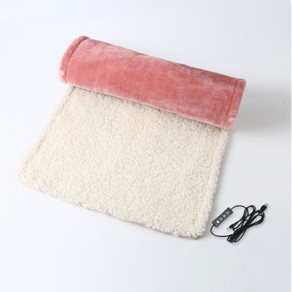 Flannel heated seat cushion for office car and home warmth