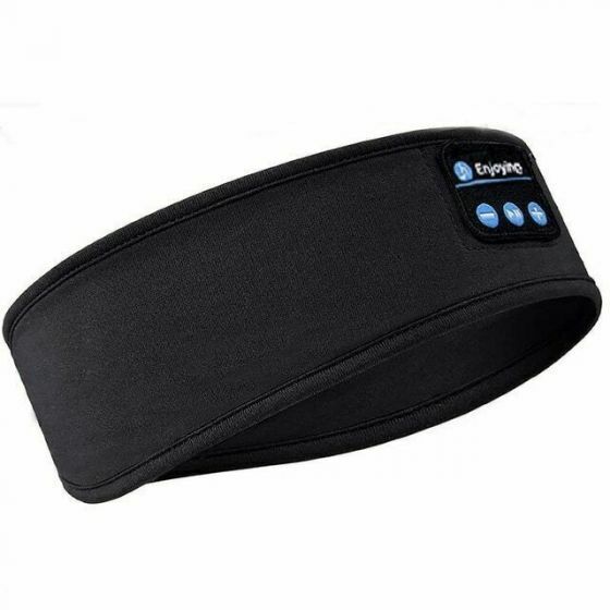 Bluetooth sleep headband with headphones and eye mask for side sleepers