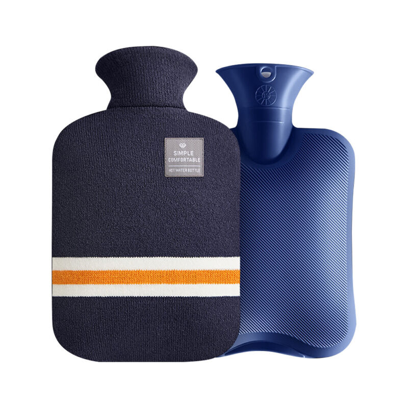 2L hot and cold water bottle with knit cover for cramps and muscle aches