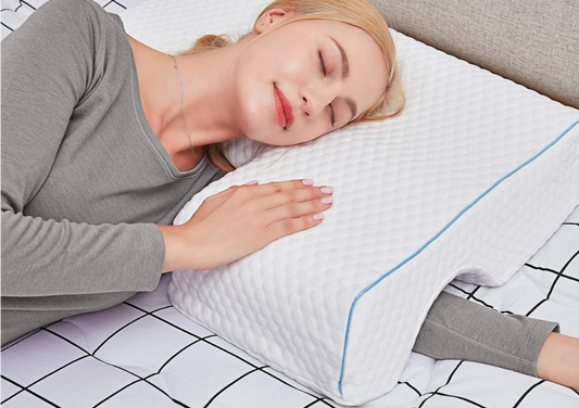 Shoulder relief pillow with flexible arm positions