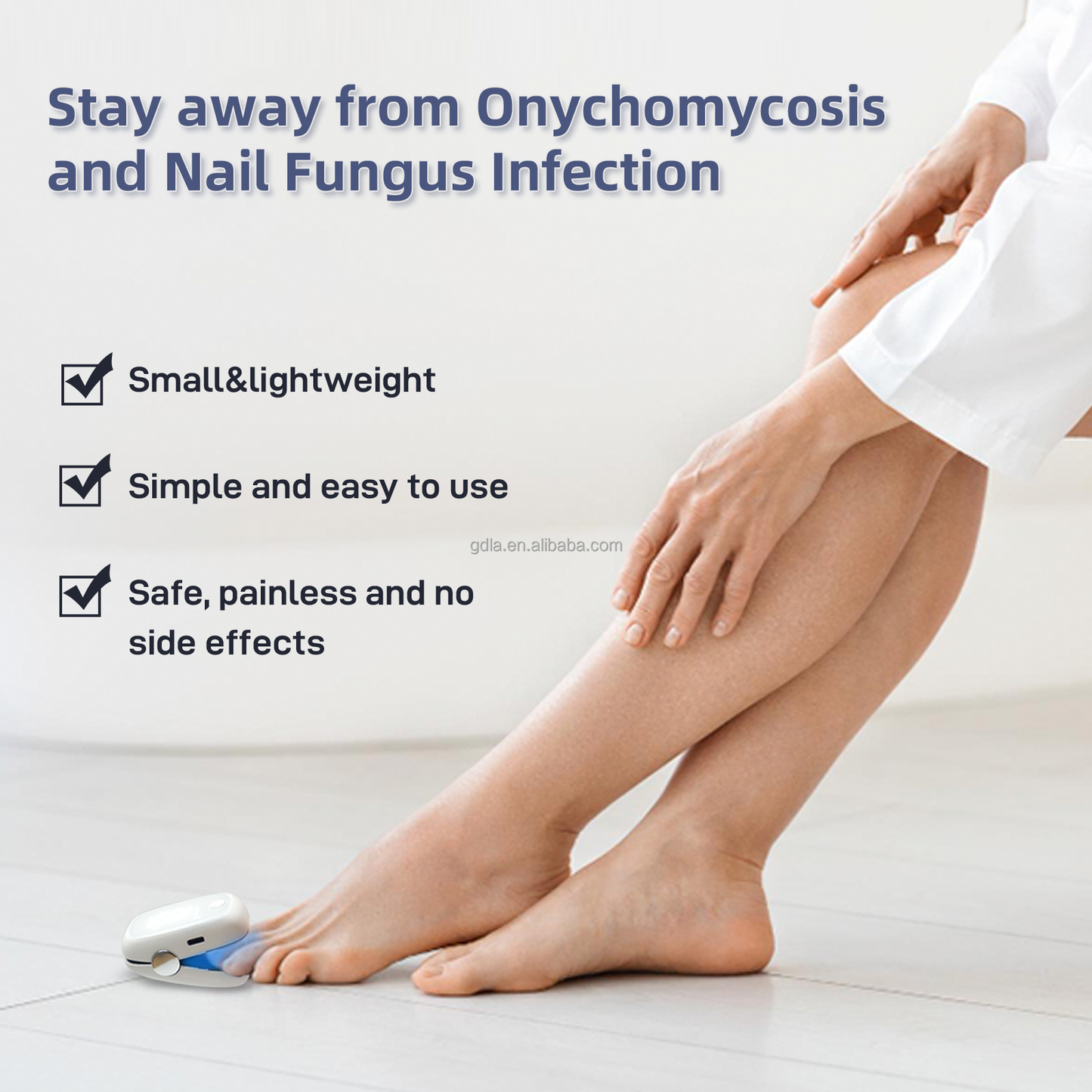 Home laser nail fungus device with 905nm infrared and 470nm blue light therapy