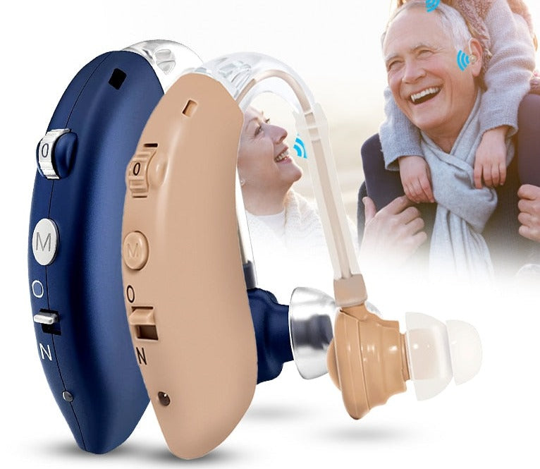 Rechargeable behind-the-ear digital hearing aid with noise reduction