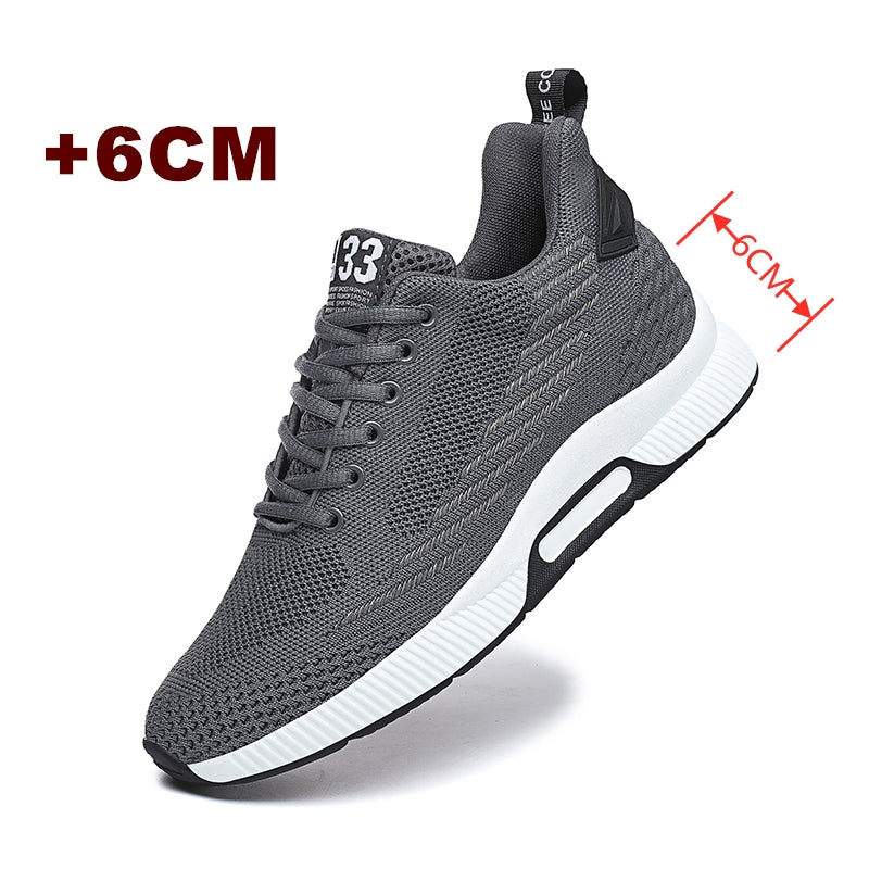 Height-boost comfort sneakers with hidden 6cm lift