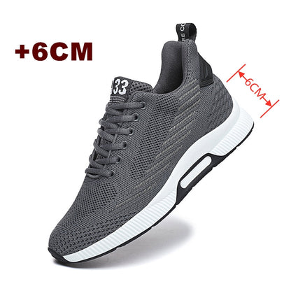 Height-boost comfort sneakers with hidden 6cm lift