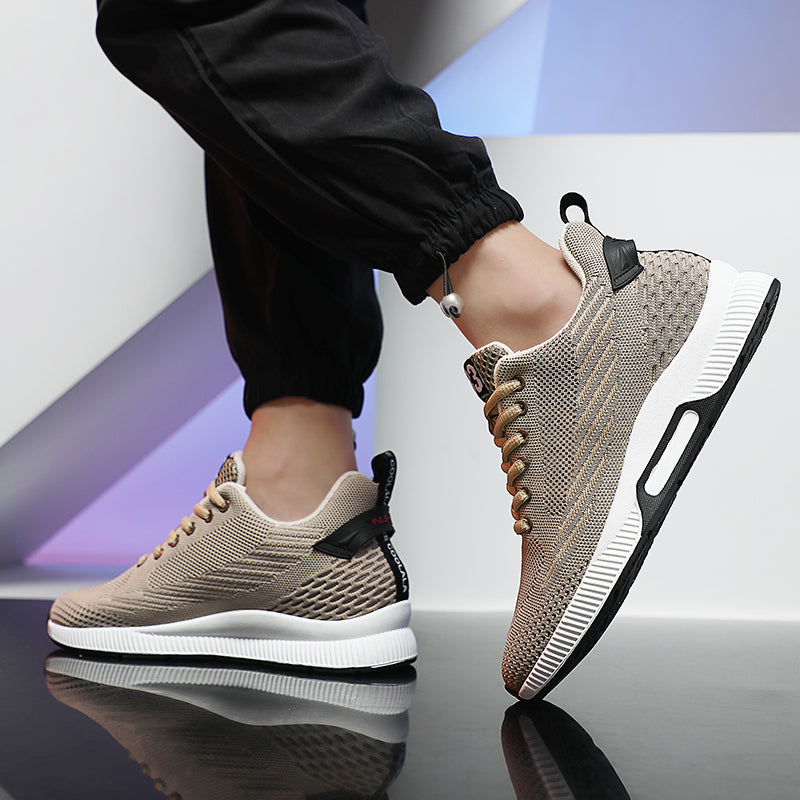 Height-boost comfort sneakers with hidden 6cm lift